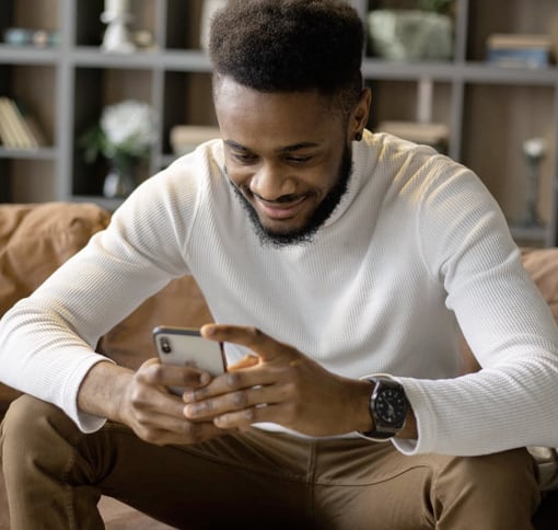 Woman in video call